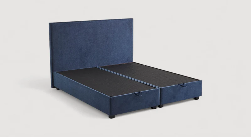 Pack lit coffre, matelas et tête de lit NINA Margon Basic Marine