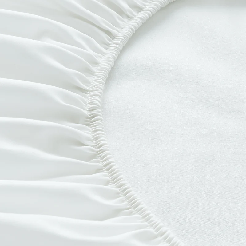 Serenity - Drap housse 100% coton blanc respirant, doux, hypoallergénique