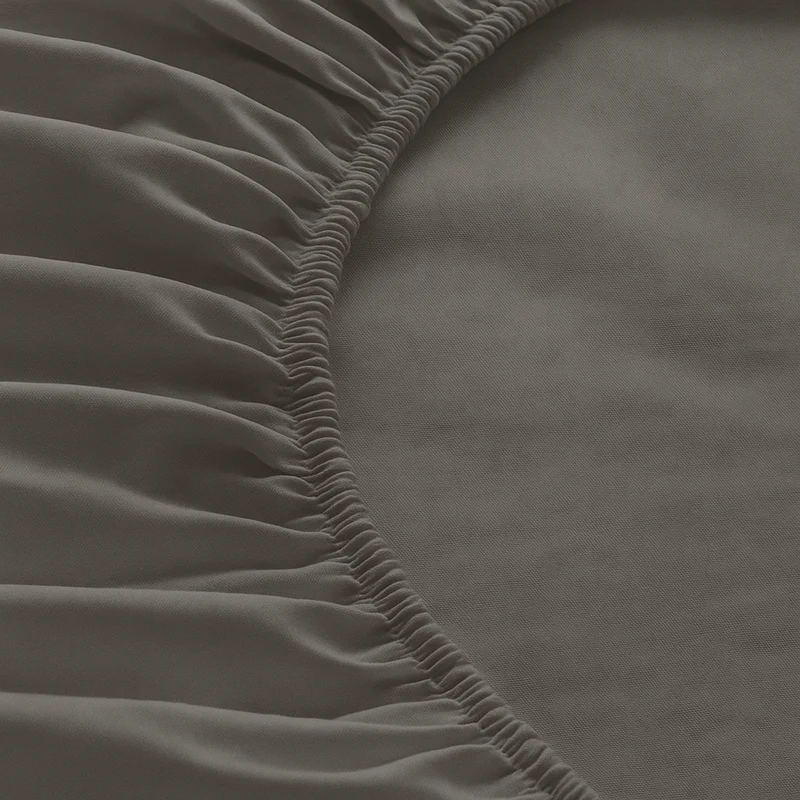 Harmonie - Drap housse gris ardoise respirant, doux et hypoallergénique