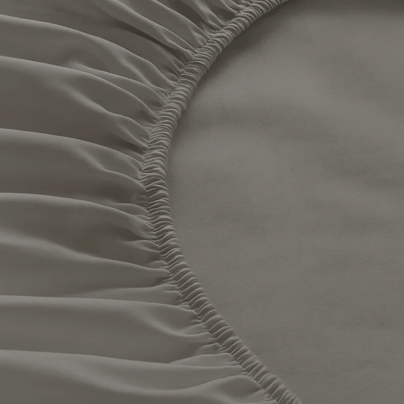 Harmonie - Drap housse gris respirant, doux et hypoallergénique