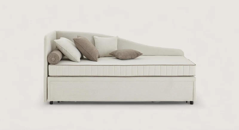 Lit gigogne méridienne BRENDA Guard Natural / Guard/12-Taupe