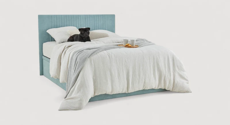 Pack lit coffre, matelas et tête de lit NOE