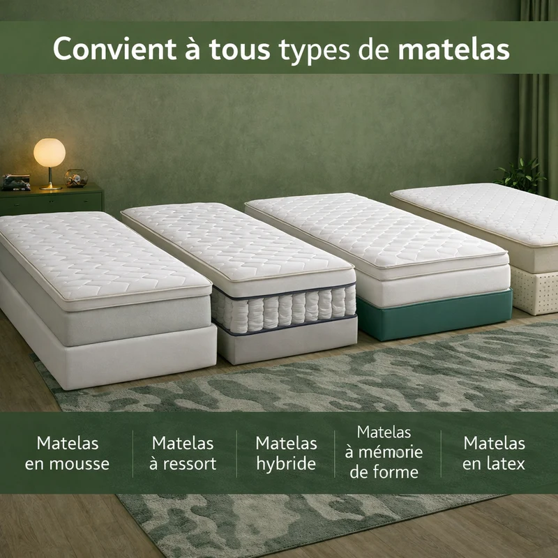 Boreal Bio - Surmatelas laine vierge mérinos bio thermorégulant