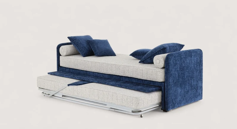 Lit gigogne KILIAN Margon Basic Marine / Ahenk/9857-Bleu gris