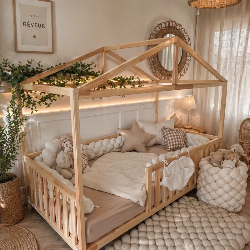 Lit cabane Koala en bois massif