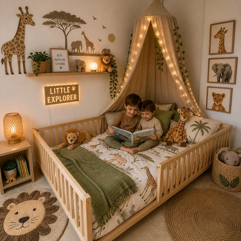 Lit Ourson en bois massif