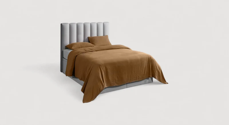 Lit coffre WARREN BOX XXL Flanel Stone