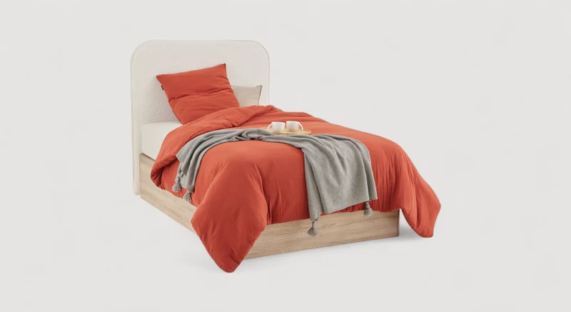 Lit coffre TEDDY latéral Bois Cambrian
