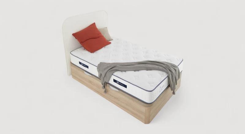 Lit coffre TEDDY latéral Bois Cambrian