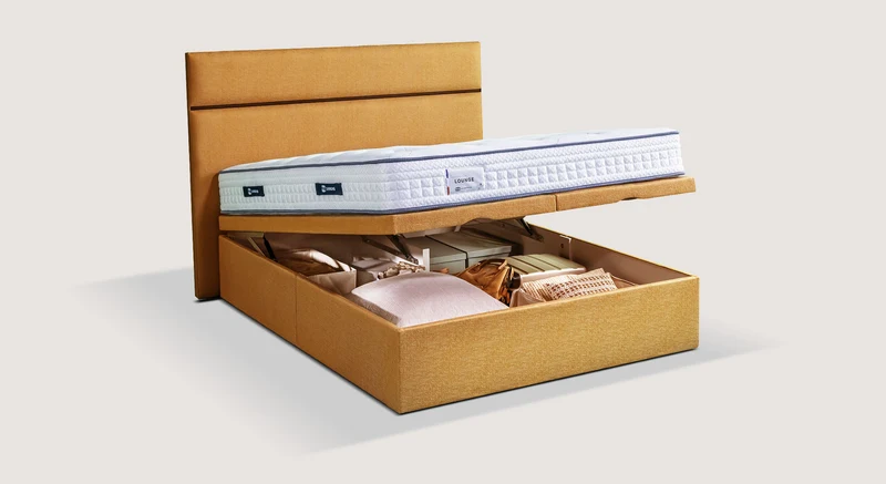 Lit coffre H30 100 tissus au choix