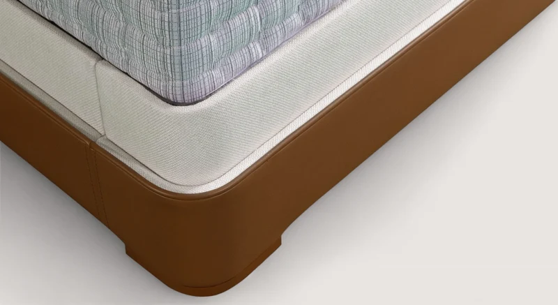 Lit coffre avec tête de lit ISABEL Cosmic Beige / Cassa/-Brown