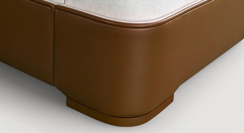 Lit coffre avec tête de lit ISABEL Cosmic Beige / Cassa/-Brown