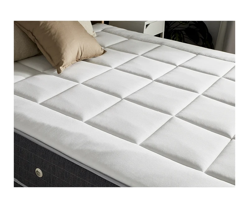 Ensemble 140X190 cm Matelas 30 cm à ressorts 7 zones + Mémoire de forme + Sommier KING STYLE Fabriqué en France