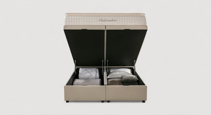 Lit coffre OUESSANT Luca Beige