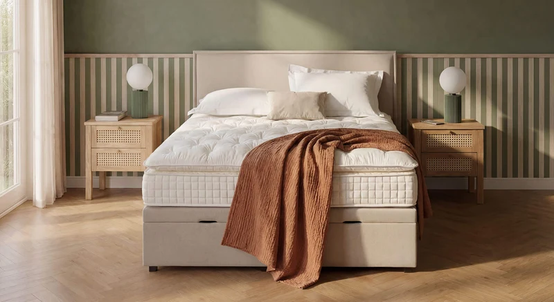 Lit coffre OUESSANT Luca Beige