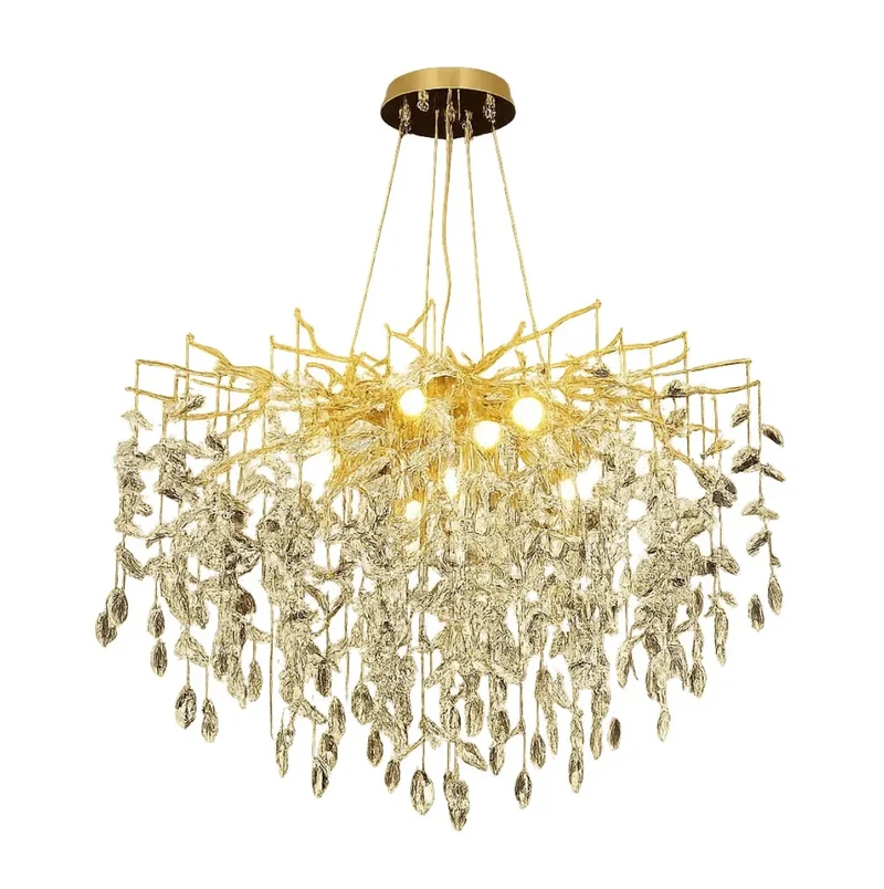 LUSTRE NIDOYA DORE EN CRISTAL