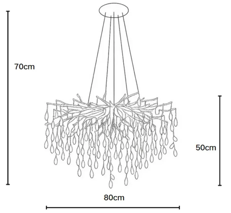 LUSTRE NIDOYA DORE EN CRISTAL