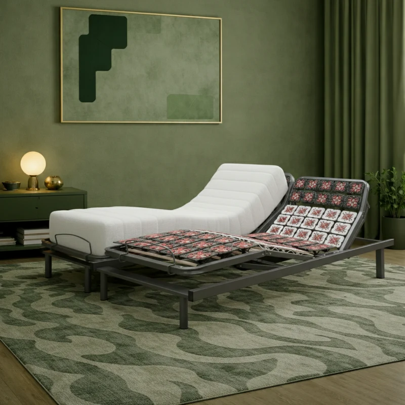Multiplots - Sommier électrique à plots avec matelas haut de gamme et technologie OKIN