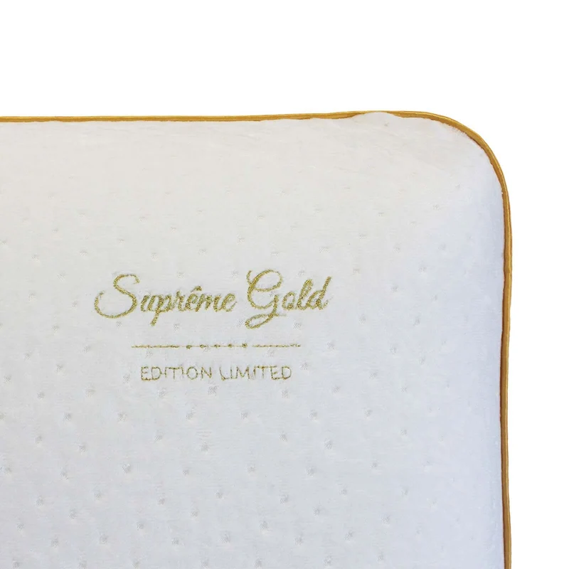 Alma Gold - Oreiller ergonomique mémoire de forme déhoussable 50 kg/m³