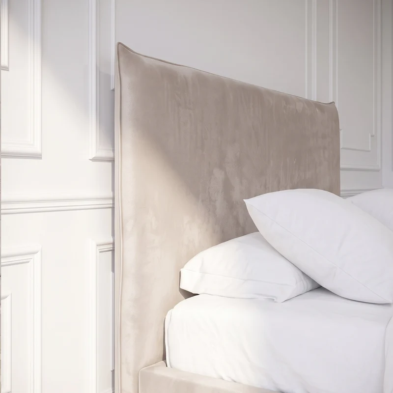 Lit Coffre Lovely - Velours Taupe