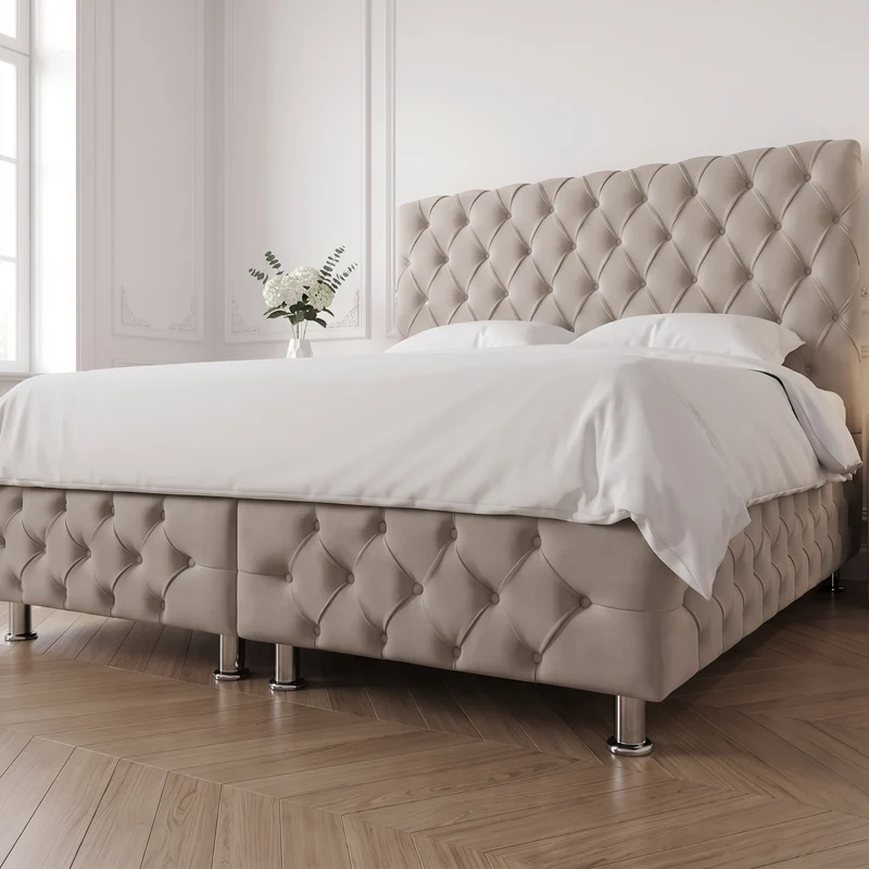 Lit Coffre Sydney Beige - Douceur, Sophistication et Fonctionnalité