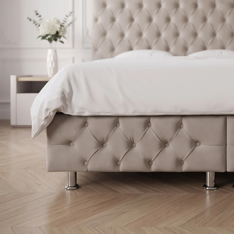 Lit Coffre Sydney Beige - Douceur, Sophistication et Fonctionnalité
