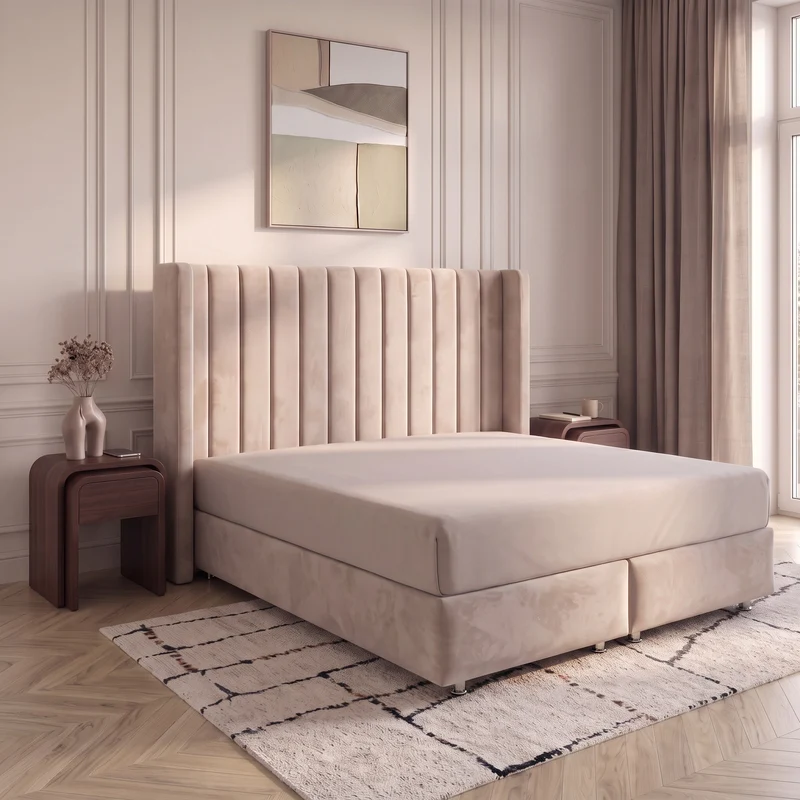 Lit Coffre Tokyo Beige - Design Chic et Branché