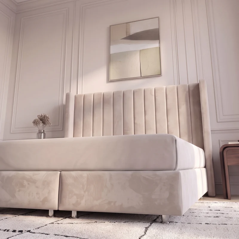 Lit Coffre Tokyo Beige - Design Chic et Branché