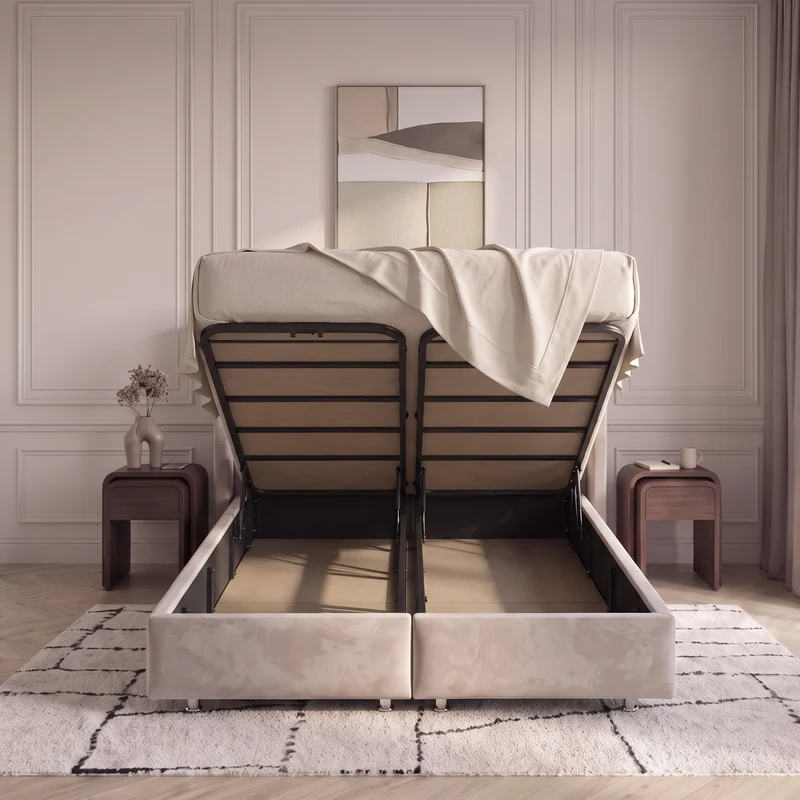 Lit Coffre Tokyo Beige - Design Chic et Branché