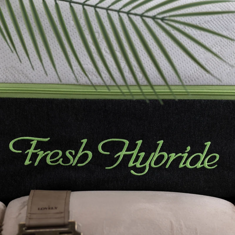 Matelas Fresh Hybride Aloe Vera Angels Mattress - Hybride 27 cm, Confort 5 Zones, Tissu Aloe Vera Lavable