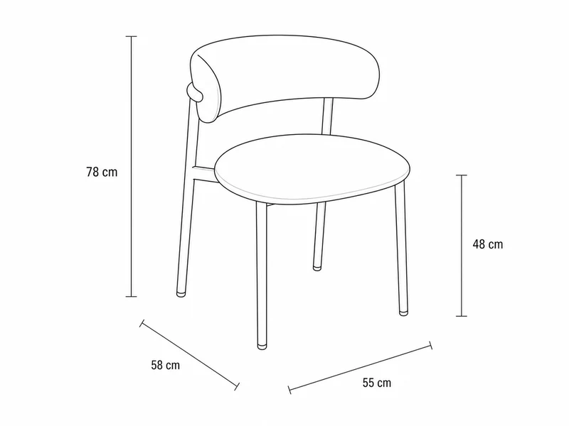 Lot de 2 chaises ARIA