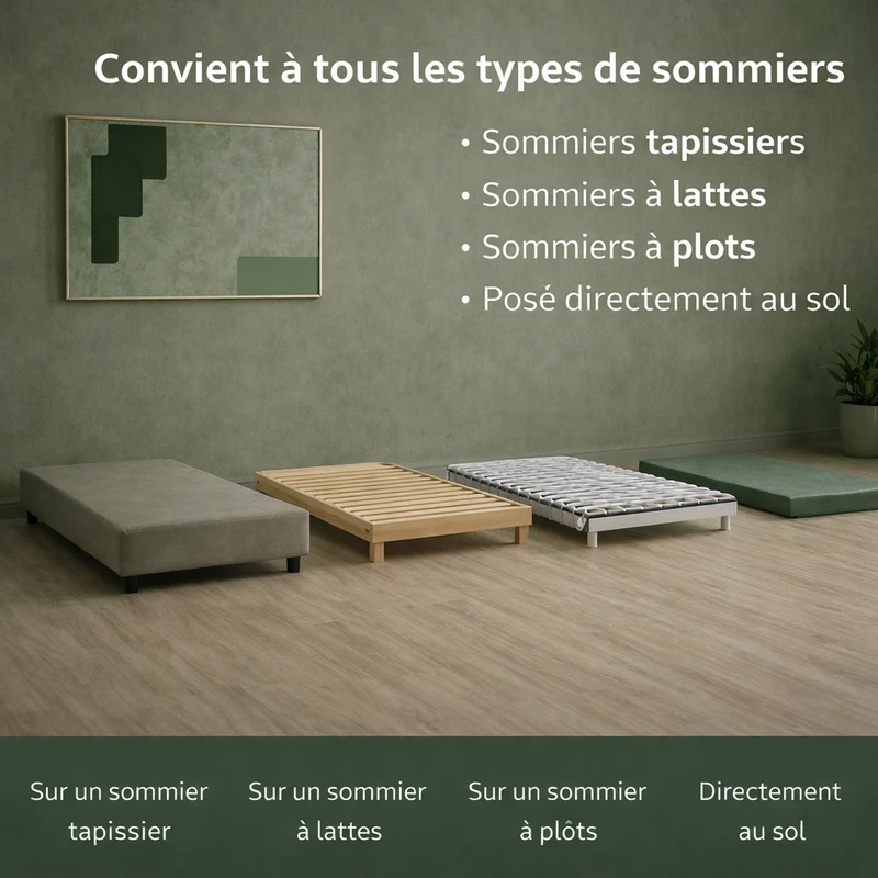 Optima BIO - Matelas mémoire de forme, latex et ressorts ensachés orthopédique