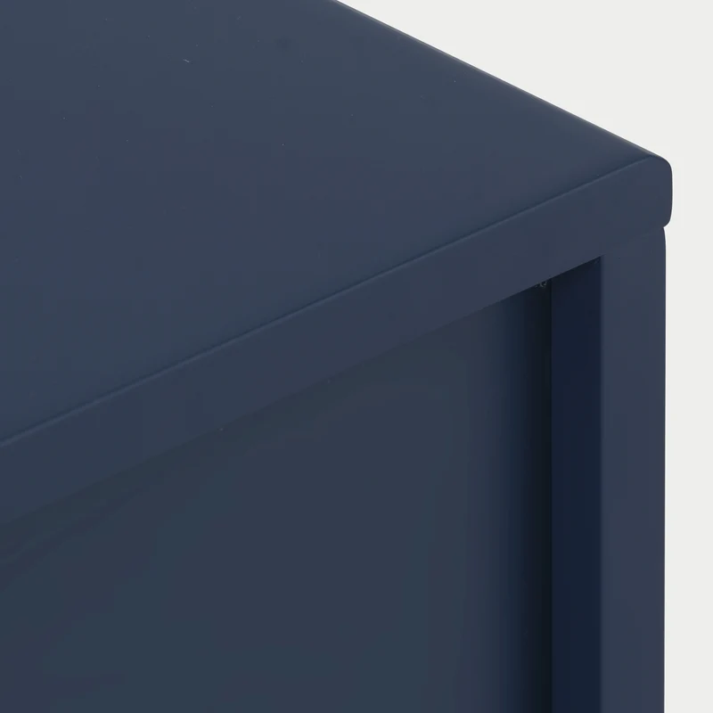 Table de chevet 1 porte battante bleu marine pies dorés H50/L35/P35 VIGNUIDS
