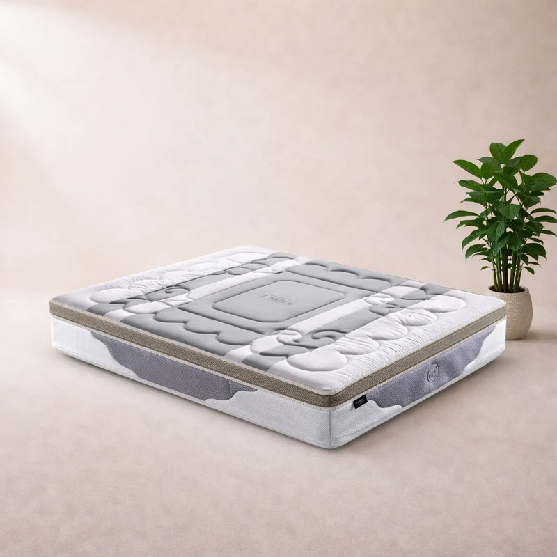 Aurus - Matelas mémoire de forme, latex et ressorts ensachés thermorégulant