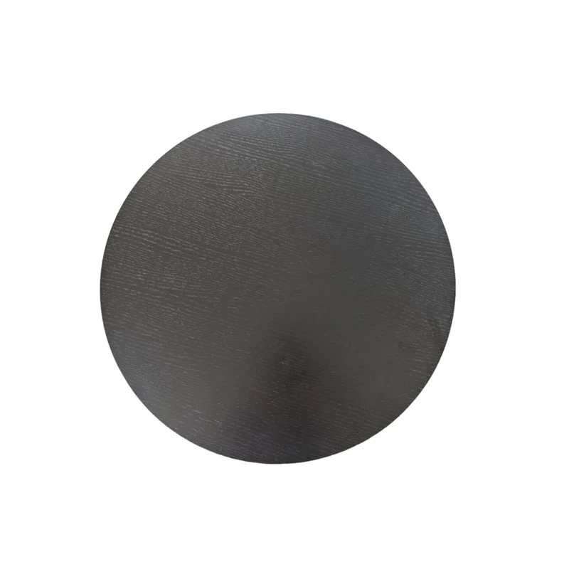 Tables Basses Gigognes Duo – Rondes – Plateau Bois Noir & Pied Métal Noir