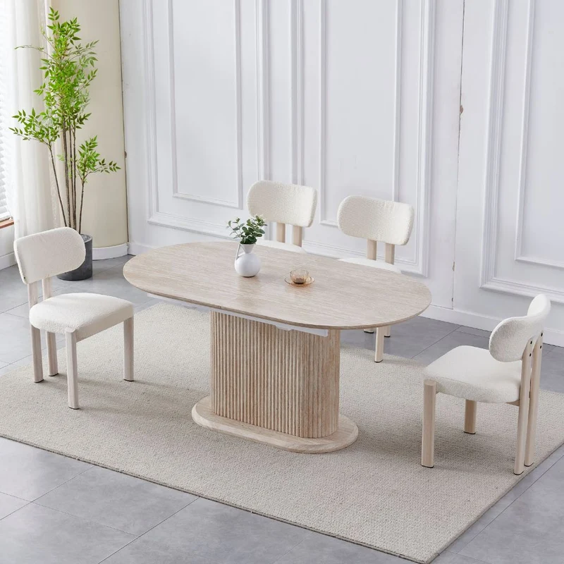 Table à Manger Vanessa – Avec Rallonge – Plateau en Céramique – 160 à 200 cm