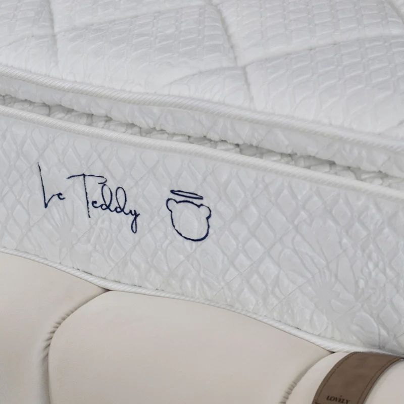 Matelas Le Teddy White Angels Mattress - Surmatelas Peluche Intégré, Confort Douillet, Épaisseur 30 cm, Simple Face
