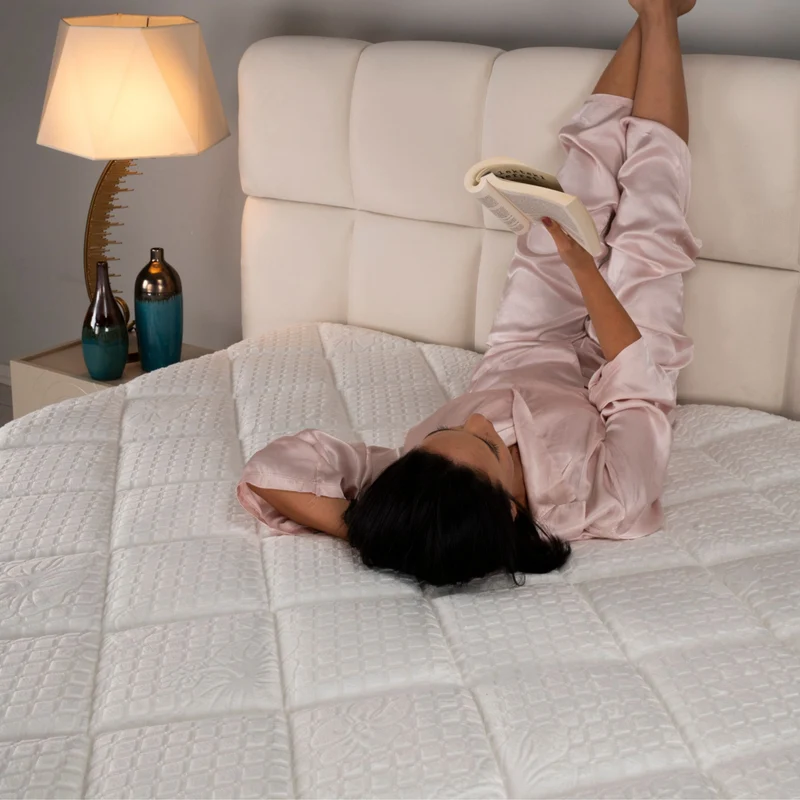 Matelas Le Teddy White Angels Mattress - Surmatelas Peluche Intégré, Confort Douillet, Épaisseur 30 cm, Simple Face