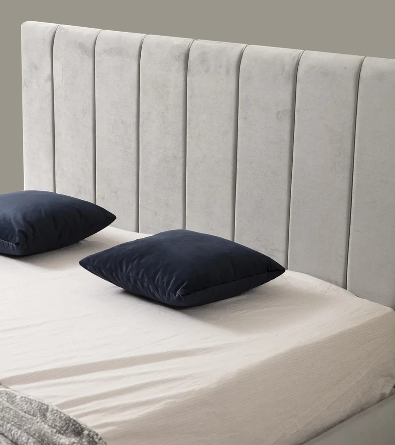 Cadre de Lit Polo Gris - Confort Luxueux et Design
