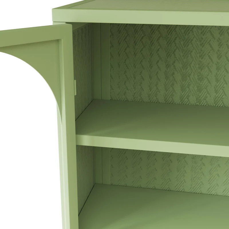 Armoire murale de cuisine métallique vert, 2 portes, 3 niveaux SCANDINAVIANWALNUTLI