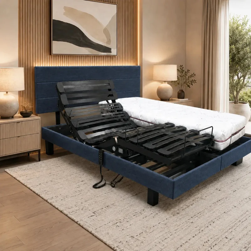Lit électrique BETA caisse tissu HT12 cm