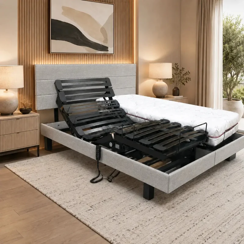 Lit électrique BETA caisse tissu HT12 cm