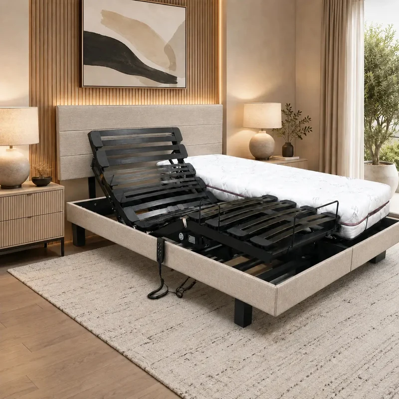 Lit électrique BETA caisse tissu HT12 cm