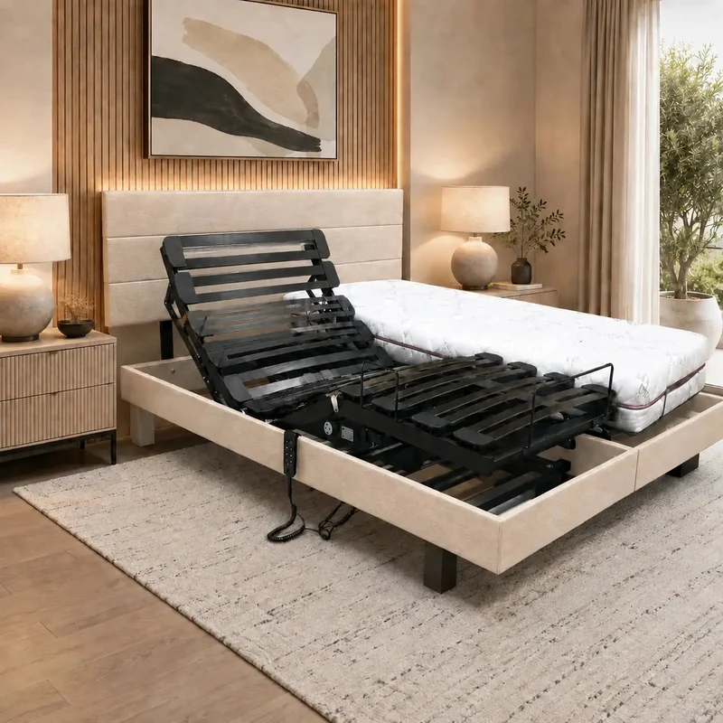 Lit électrique BETA caisse tissu HT12 cm