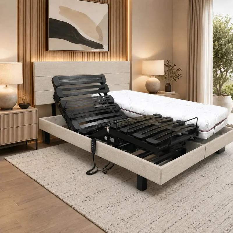 Lit électrique BETA caisse tissu HT12 cm