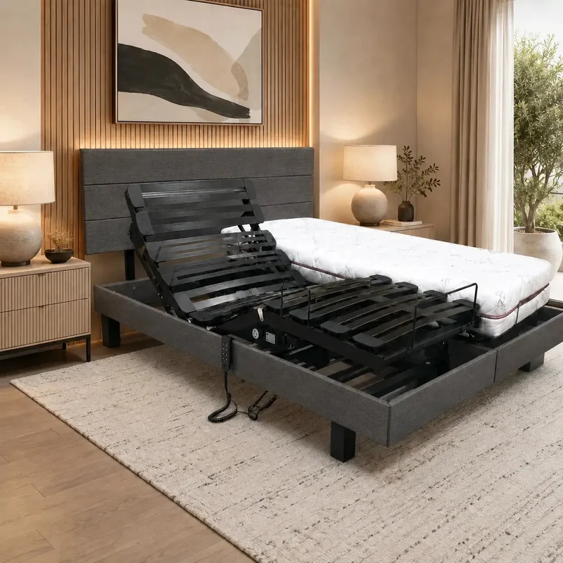 Lit électrique BETA caisse tissu HT12 cm