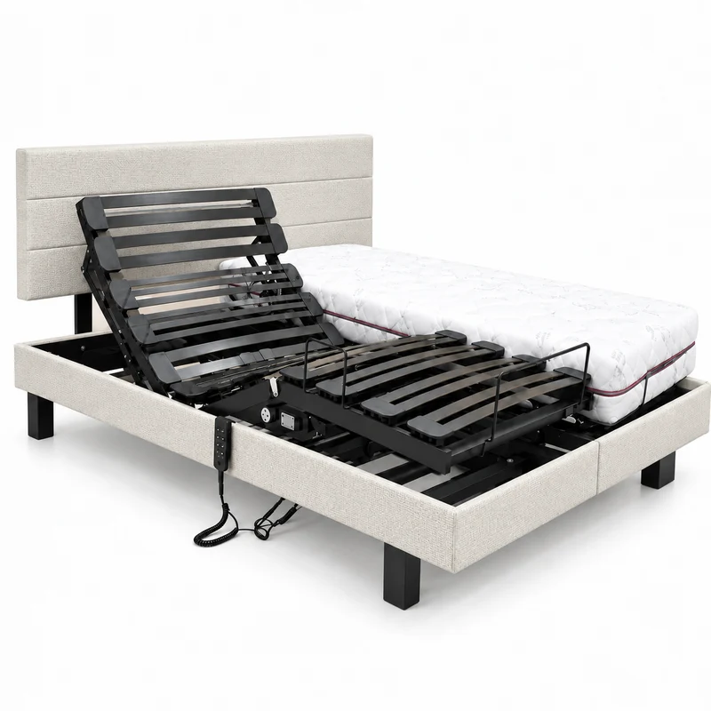 Lit électrique BETA caisse tissu HT12 cm