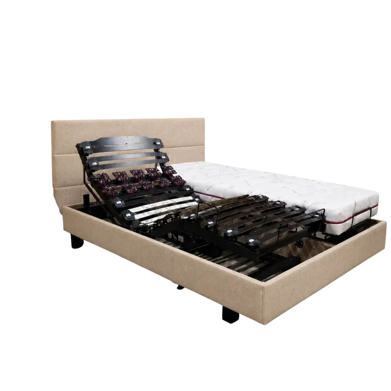 Lit électrique PLATON DÉCO caisse Tissu HT20 cm