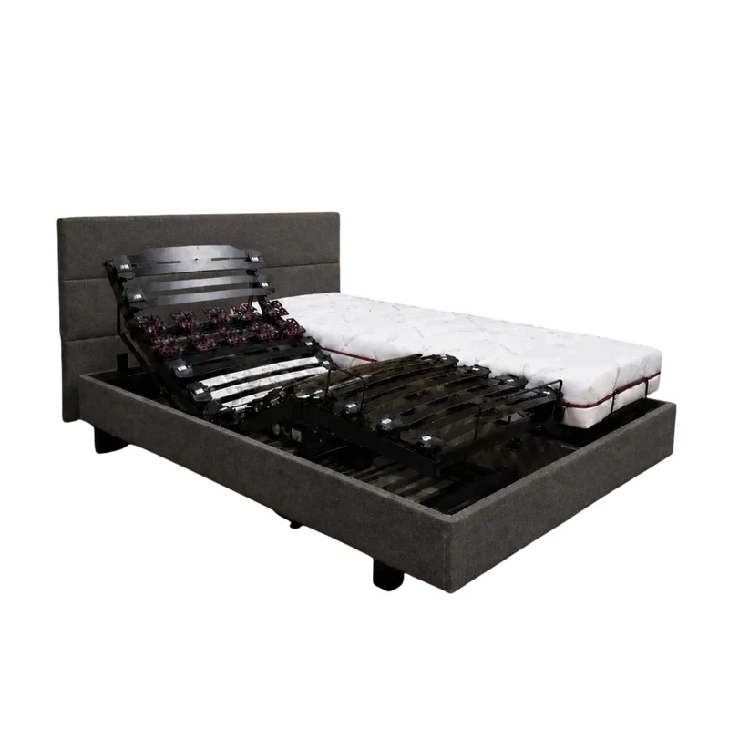 Lit électrique PLATON DÉCO caisse Tissu HT20 cm