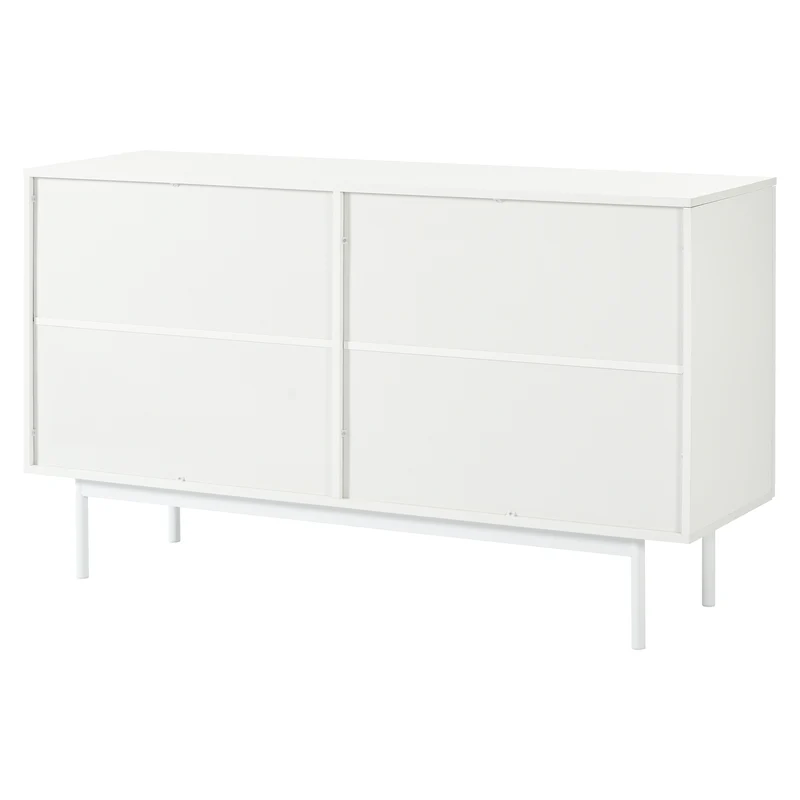 Buffet moderne blanc motif en arc 4 portes AHRE
